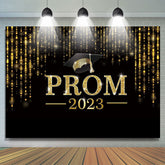 Lofaris Gold Glitter 2023 Prom Black Backdrop For Graduation